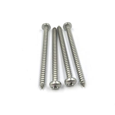 China Pan Factory Outlet Stainless Steel Phillips Cross Recessed Pan Head Self Tapping Screw DIN7981 for sale