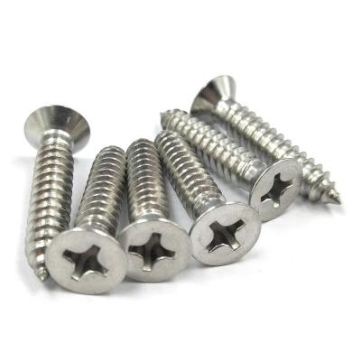 China Hot Sale DIN7982 Stainless Steel Flat Head Phillips Cross Recessed Flat Countersunk Tapping Screw for sale