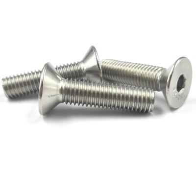 China Flat OEM Customized Stainless Steel 304 316 DIN7991 Hex Socket Flat Countersunk Head Hexagon Screw for sale