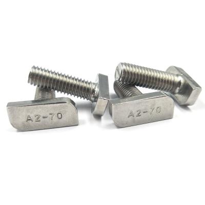 China Stainless Steel OEM Customized GB37 Stainless Steel T Type T Shaped Square Machine Head Screw Bolt for sale