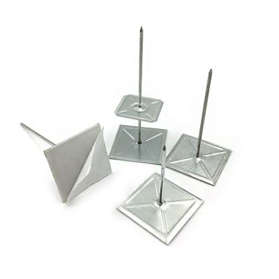 China Factory Price Flat Galvanized Steel Self Adhesive Insulation Pins for sale