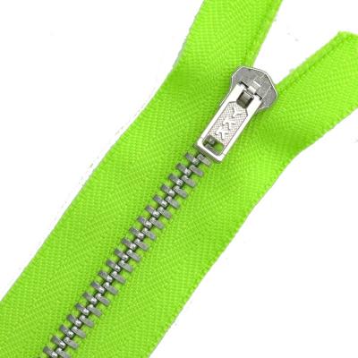 China YKK Zipper garment popular bulk metallic colsed end zipper custom zippers for jeans pants trousers for sale