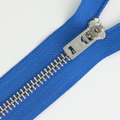 China YKK Jeans zipper custom various colourful Y teeth metal zipper semi-automatic lock puller for denim jackets pants jeans uniform for sale