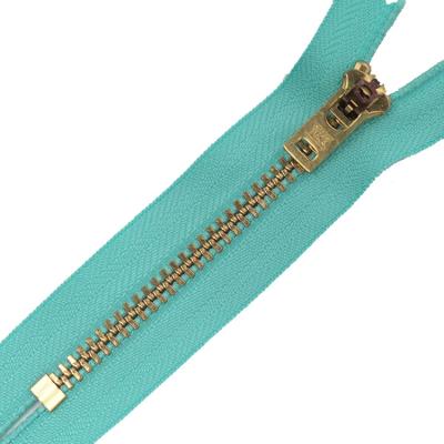 China YKK Zipper Y-Type Closed-End with semi-lock Slider New Fashion Custom Metal Brass Gold Zipper For Jeans Pants Shoe Clothes Bag for sale