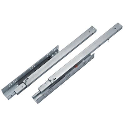 China Ronghui Modern Undermount Hardware Install Galvanized Self-Closing Hidden Drawer Slide Rails Steel Damper Buffer for sale