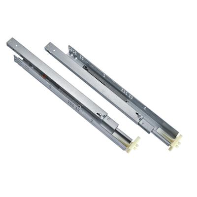 China Easily Operate Ronghui 3 Times Synchronous Structure Damping Buffer Hidden Design Drawer Runner Steel Slide For Funiture Hardware for sale