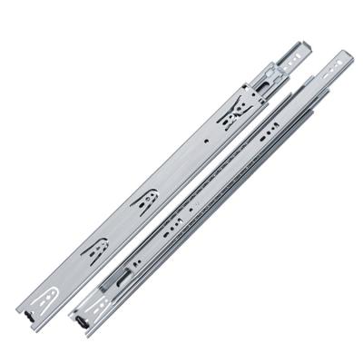 China Ronghui Modern 3 Fold Slim Telescopic Slide Rail Full Stainless Steel Extension Ball Bearing For Furniture Cabinet Accessories Drawer for sale