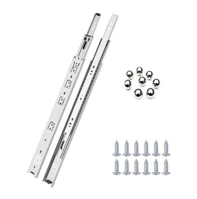 China 46mm Thickened High Mount Drawer Slide Modern Ratio Full Telescopic Side Rail Extension Ball Bearing for sale