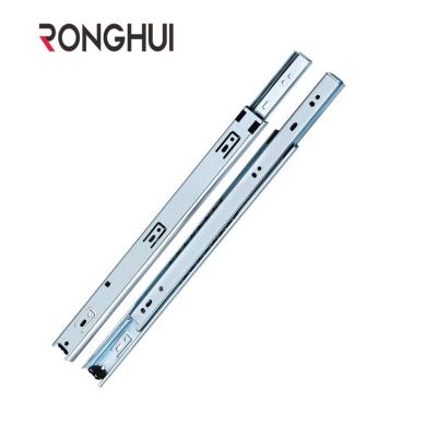 China Modern Furniture Hardware 2-Fold Cabinet Channel Track 35mm Ball Bearing Drawer Slides for sale