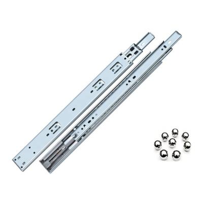 China Modern Shock Absorption Buffer And Mute Drawer Slide Cabinet 3 Times Hardware Ball Bearing Slide for sale