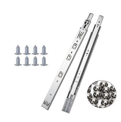 China Modern Good Lift Ball Bearing Drawer Slides 46MM Full Extension Steel Ball Slide for sale