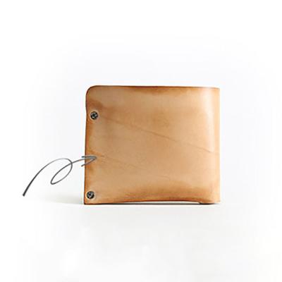 China Portable pure men's simple wallet of the bag collection cattle wallet of the Italian handmade short leather young men's wallet for sale