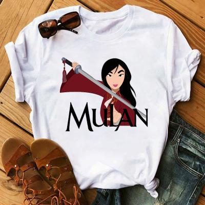 China Summer Mulan men and women lovers T-shirt top simple fashion surrounding soft lovers QUICK DRY for sale