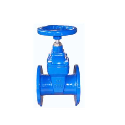 China General Cast Iron Ductile Resilient Double Seat Hand Wheel Epoxy Coating Flanged Gate Valve for sale