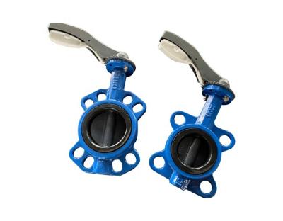 China General Industrial Type Valve Body Butterfly Valve Handle Cast Iron Wafer Butterfly Valve dn50 for sale