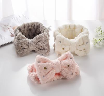 China New Design OEM Fashion Heart Pattern Bow Hairband Elastic Hair Band High Quality Furry Hair Band Suitable For Girls for sale