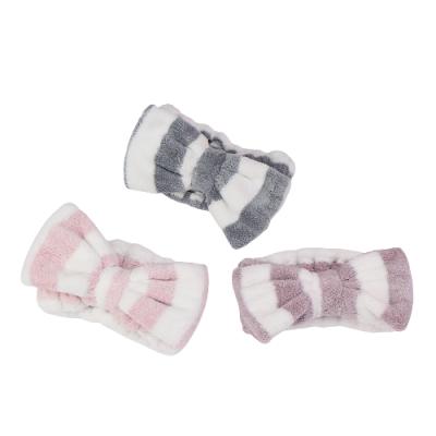 China New Design OEM Fashion Limit Bow Hairband Elastic Hair Band High Quality Thick Striped Soft Hair Band Suitable For Girls for sale