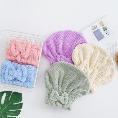 China QUICK DRY Control High Density Bow Pineapple Bow Hair Outdoor Towel For Kids And Adults for sale