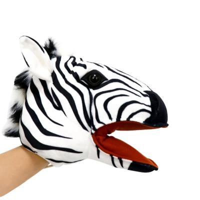 China Soft Toy 2020 Fashion Animal Stuffed Zebra Gloves Soft Material for sale