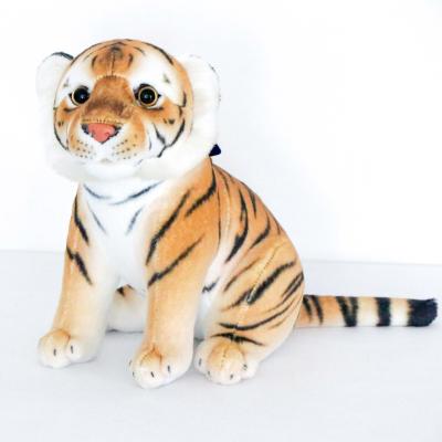 China Toy New Arrival Hotselling Soft Realistic Cute Squatting Tiger Plush Toys for sale