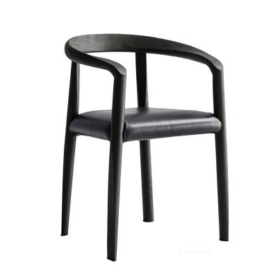 China Durable Modern Nobel Quality Solid Wood Dining Chair Black / Walnut / Natural Wood Color Dining Chair for sale