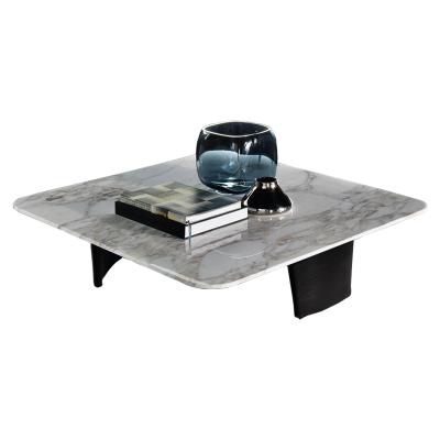 China White square contemporary luxury marble coffee table living room furniture wood center table for villa for sale