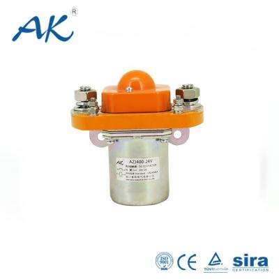 China AZJ400S 24VDC 400A Telecom Equipment Solenoid Starter Used in Tri Wheel Electric Automobile DC Contactor, 1No Coil AOKAI DC Contactor* for sale