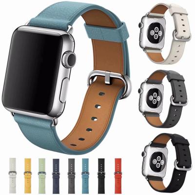 China Fabric Samrt Watch Band For Se 5 Apple Watch Band Series 6 4 3 2 1 Leather Strap 44mm 38mm 42mm 40mm for sale