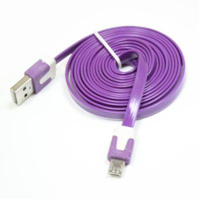 China Mobile Phone Types 2017 Flat Shape Colorful USB 3.0 Cable, Micro USB Cable For Samsung Galaxy S6, For Android Micro USB for sale