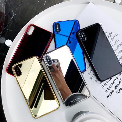 China Shock Proof For iPhone Case Makeup Mirror Mobile Phone Back Cover Shell For iPhone 11 Pro Max Case for sale