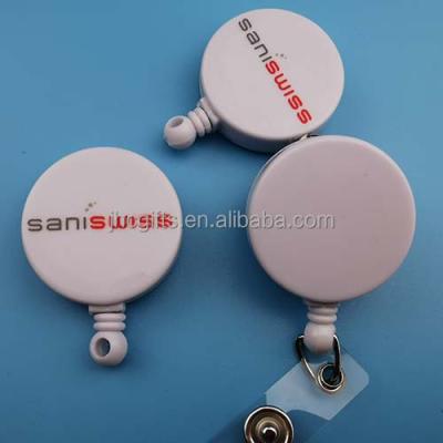 China Custom Retractable ABS Plastic Front Side Badge Holder ID Card Holder Badge Reel 32mm for sale