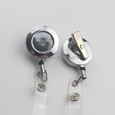 China New Arrival Rotatable Metal Holder Fly Fishing Badge Retractable Badge Reel with Swivel Clip for sale