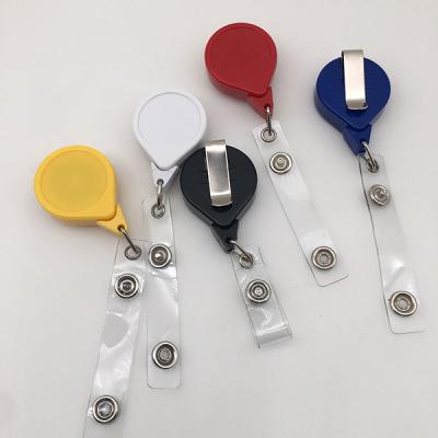 China Swivel Clip On Back Logo Badge Reel Retractable Main Chain Reel Customized Promotional Gift for sale