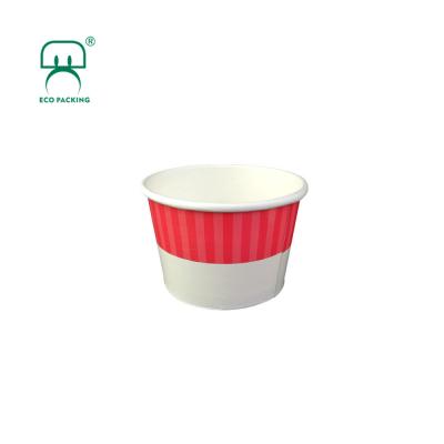 China 1oz 40ml disposable ice cream paper cup customized 1oz eco small size disposable ice cream cup for sale