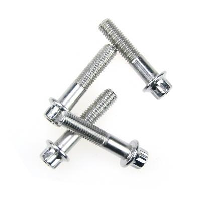 China High Strength 12 Flange Stainless Steel Screw Chrome Plated Split Rim Bolt Wheel Hub Bolts M7*32 M7*24 for sale