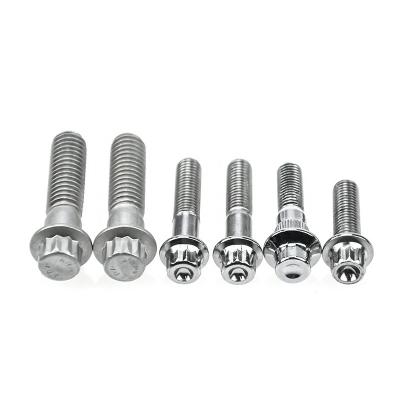 China Stainless Steel M7 12 Point Flange Bolt Chrome Plated Split Rim Bolt Wheel Hub Bolts Screws for sale