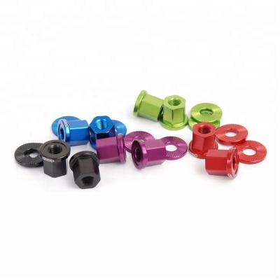 China AL-7075 Customized 3/8-26 TPI Nuts Aluminum Alloy BMX Wheels Alloy Axle Nuts for sale