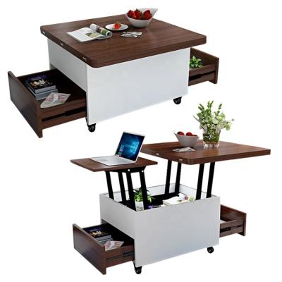 China Small Size Adjustable Multifunctional Adjustable Folding Furniture Wooden Coffee Table (Size) for sale