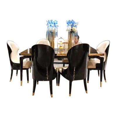 China Durable Modern Wood Dining Table Designs Dining Room Furniture 1 Table 4 Chairs 6 8 Chairs Combination for sale