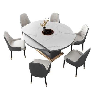 China Popular White High Gloss High Gloss MDF Dining Table Specification Space Saving Excellent Durable Top Well For Hall Dining for sale