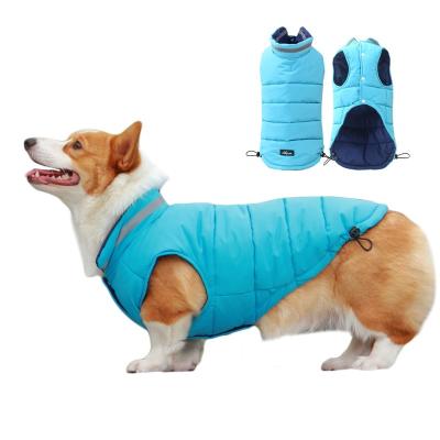 China Stocked French Bulldog Pet Clothes Waterproof Reversible Windproof Stripper Jacket Reversible Dog Vest Warm Cold Weather Pet Apparel For Resell for sale