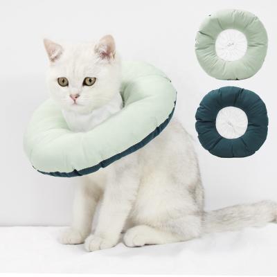 China Solid Color Soft Collar Protective Cone Recovery Soft Collar Adjustable Pet Stocked Shame For Cat After Surgery Prevent Biting And Scratching for sale