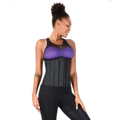 China 13 Waist Trainer Steel Bone Latex Cincher Tummy Slimmer Shapewear Antibacterial Breathable Belt Corsets With 8010 Steel Bones for sale