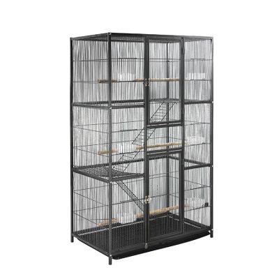 China Breathable Multi Space Pet Display Wire Mesh Animal Cage Pigeon Canary Luxury Stackable Universal Bird Breeding Cage for sale