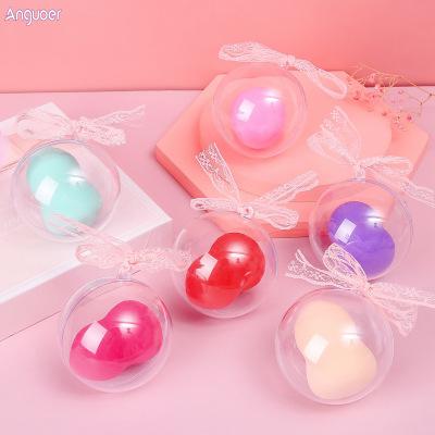 China Non Latex Polyurethane Polyurethane Multi Shape 1 Pcs Box Beauty Makeup Packaging Spherical Base Teardrop Hewn Cosmetic Puff Makeup Sponge Set for sale