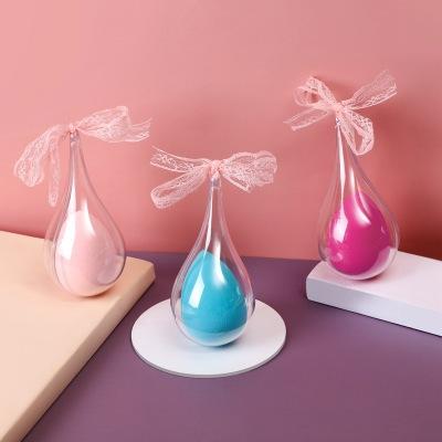 China Non Latex Polyurethane 1pcs Set Puff Cosmetic Base Powder Smooth Cream Blending Multi Shape Water Face Beauty Makeup Sponge With Teardrop Bottle for sale