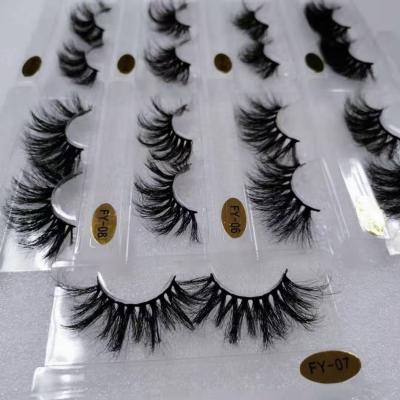 China Real Seller Real 3D 5D 6d Soft Faux 3d 100% Mink Eyelash 25mm Mink Eyelash Dropshipping 25mm Mink Eyelash Natural Soft Fluffy Messy Crossover Volume Custom Made for sale