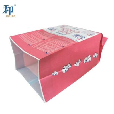 China Eco-friendly biodegradable various types of food grade oil-proof paper bags food grade and roll stock microwave popcorn bags for sale