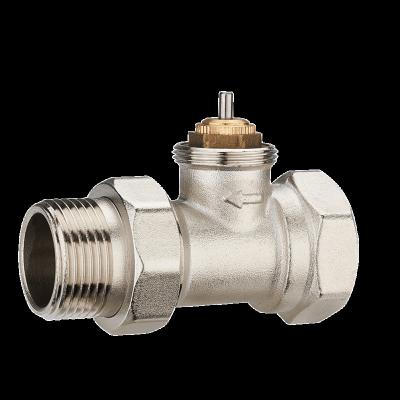 China General Radiator DN25 Valve Copper Valve Anti Rust Angle Thermostatic Valve Brass Thermostatic Valve Brass Water Medium Temperature CE for sale