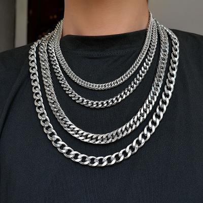 China Fashion RM New Fashion Jewelry Gold and Silver Plated CZ Cuban Link Iced Out Hip Hop Chain Necklace for sale